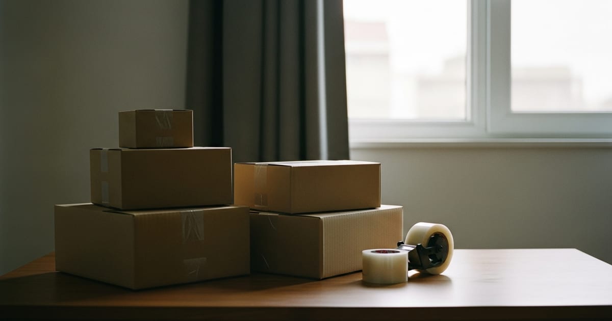 Vendedor de e-commerce conferindo embalagens de produtos no estoque